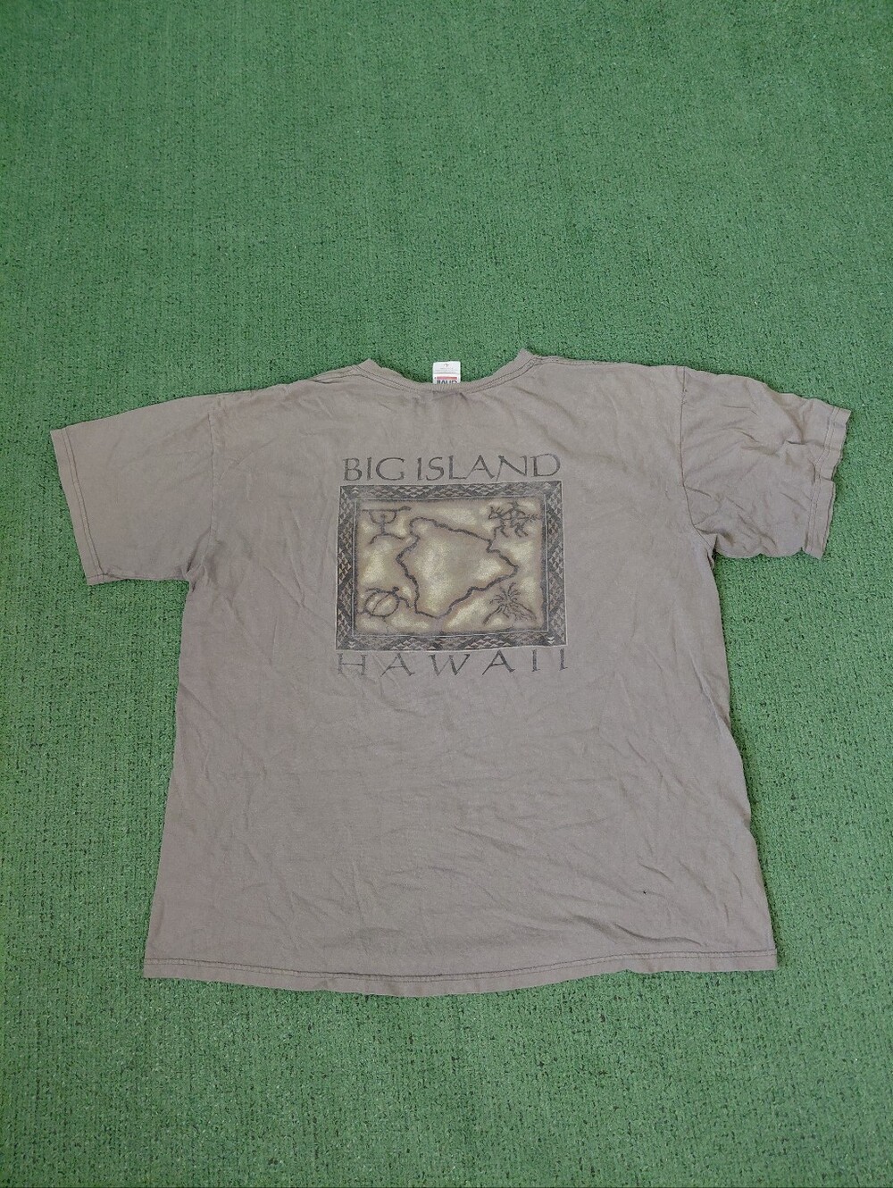 VINTAGE 2005 Big Island Hawaii Y2K Travel Destination Gray T Shirt Sz Large